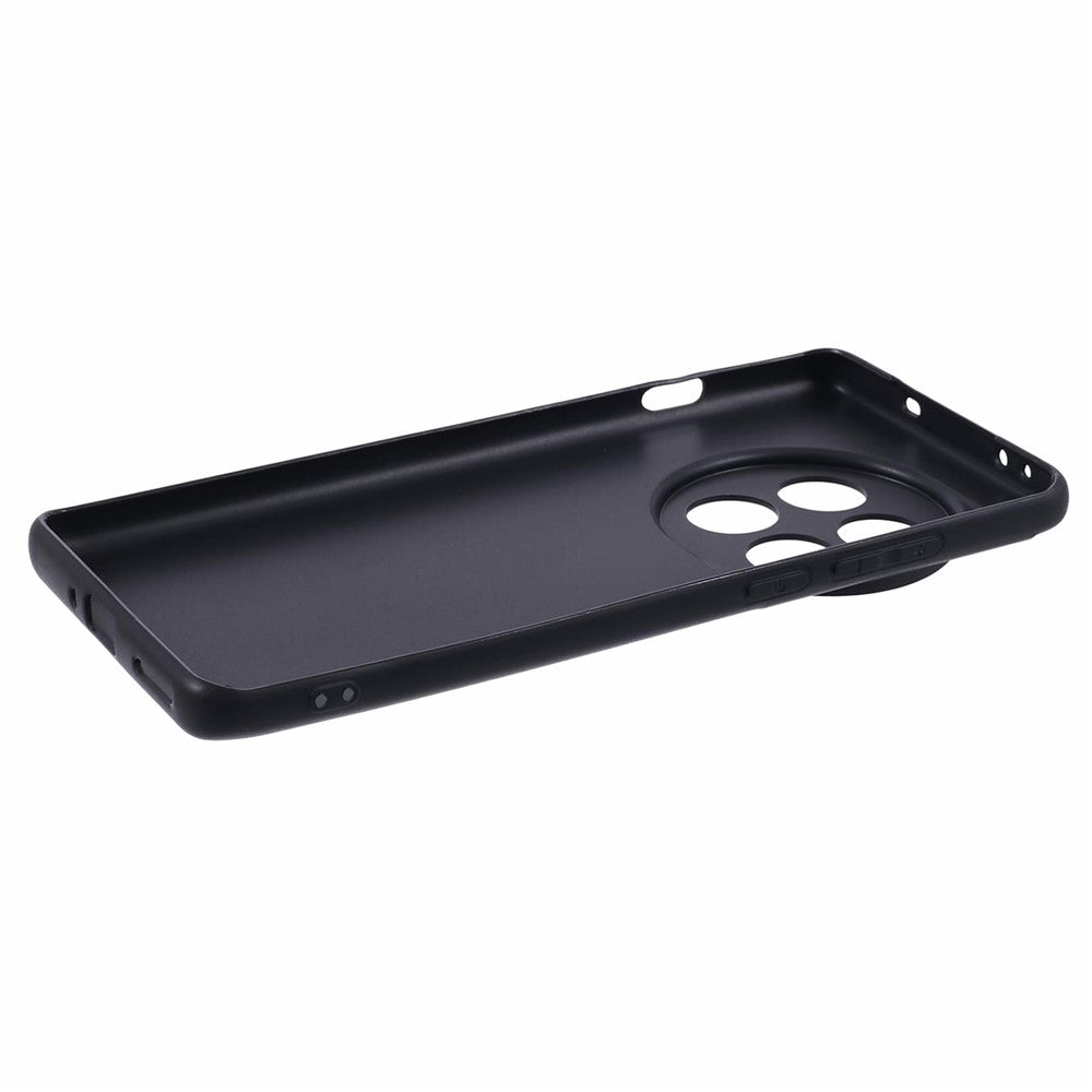 For OnePlus 12 5G Case Drop-resistant Glossy TPU Phone Back Shell with Precise Lens Cutouts