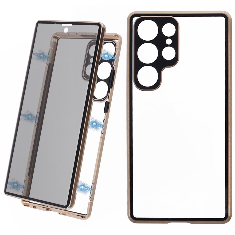 Privacy Magnetic Case for Samsung Galaxy S22 Ultra 5G Double-Sided Tempered Glass Phone Cover
