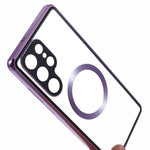 For Samsung Galaxy S22 Ultra 5G Double Sided Clear Case Tempered Glass Phone Cover Magnetic Adsorption