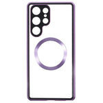 For Samsung Galaxy S22 Ultra 5G Double Sided Clear Case Tempered Glass Phone Cover Magnetic Adsorption