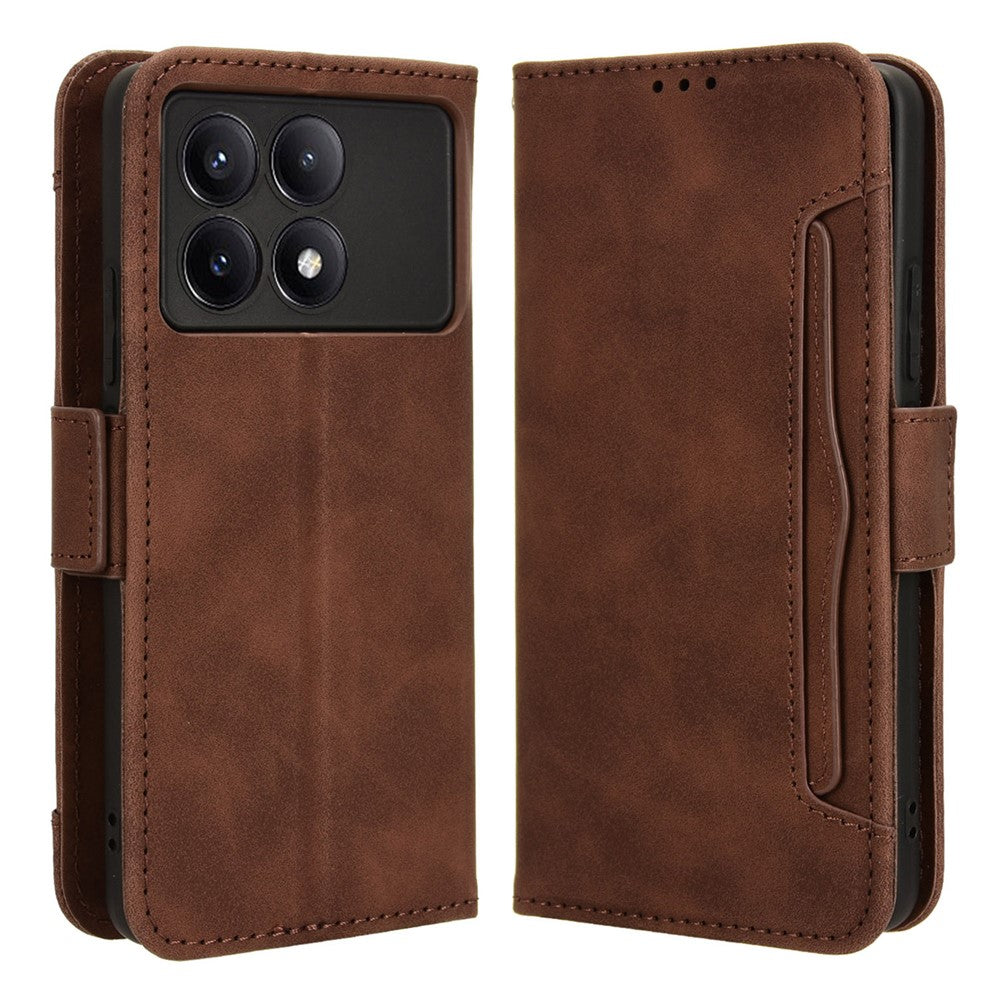 For Xiaomi Redmi K70E 5G / Poco X6 Pro 5G Phone Case Card Slot Stand Magnetic Closure Cover
