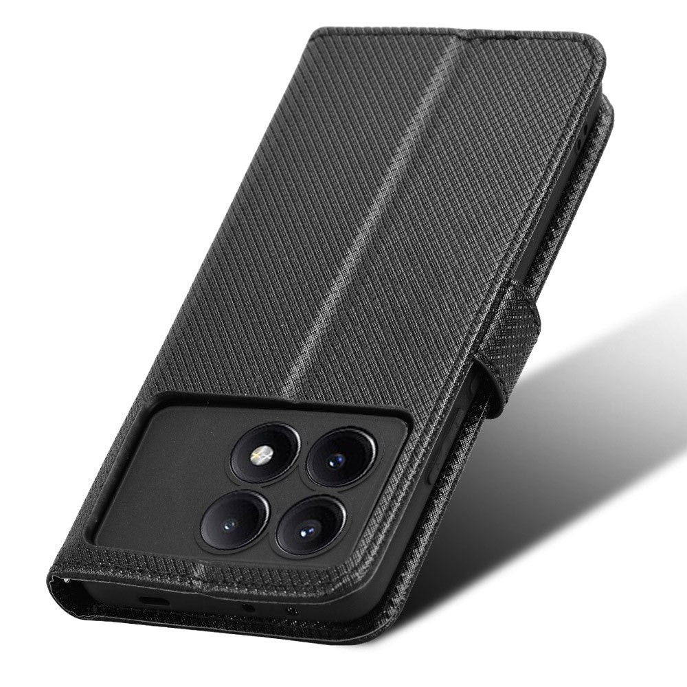 For Xiaomi Redmi K70E 5G / Poco X6 Pro 5G Phone Case Wallet Wrist Strap Card Slots Leather Cover