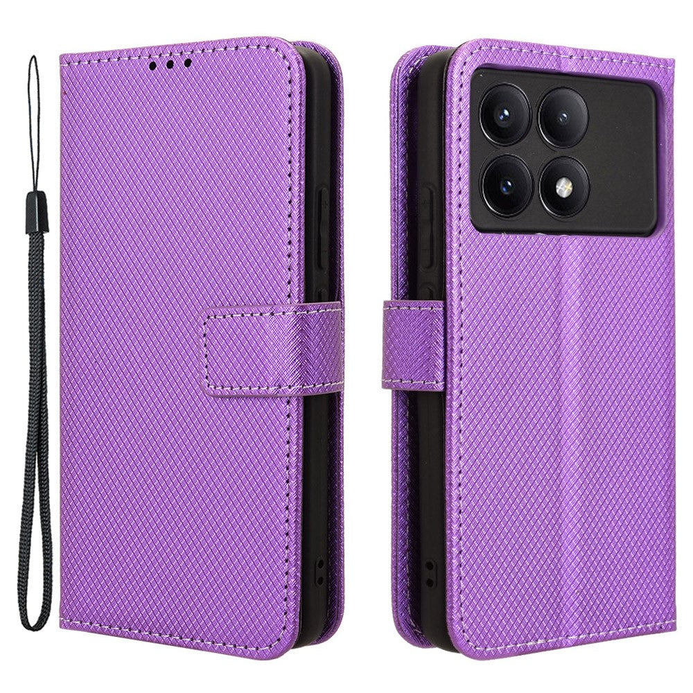 For Xiaomi Redmi K70E 5G / Poco X6 Pro 5G Phone Case Wallet Wrist Strap Card Slots Leather Cover