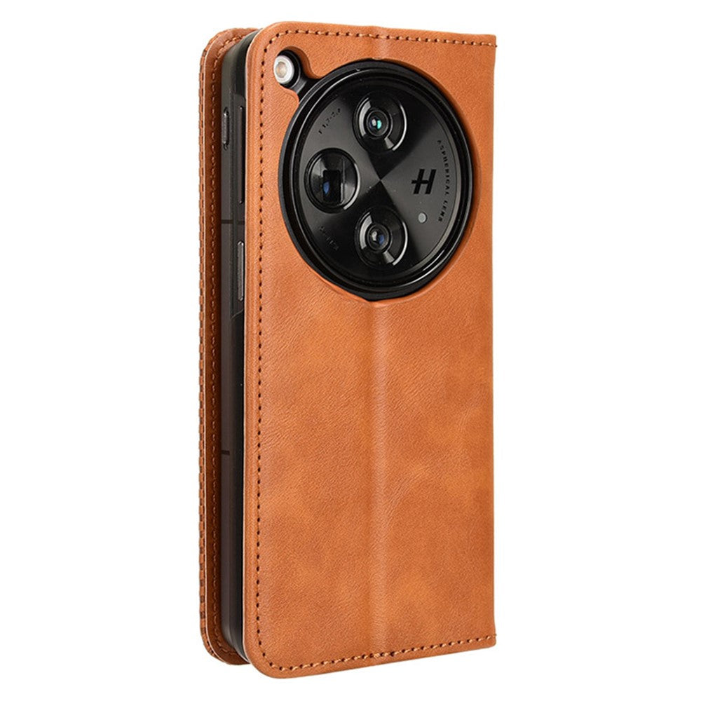 Retro Series For Oppo Find N3 5G / OnePlus Open Case Card Slots PU Leather Phone Covers