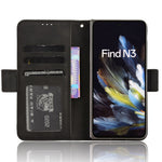 For Oppo Find N3 5G / OnePlus Open PU Leather Protective Case Card Holder Stand Flip Cover