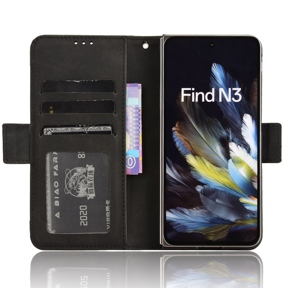 For Oppo Find N3 5G / OnePlus Open PU Leather Protective Case Card Holder Stand Flip Cover
