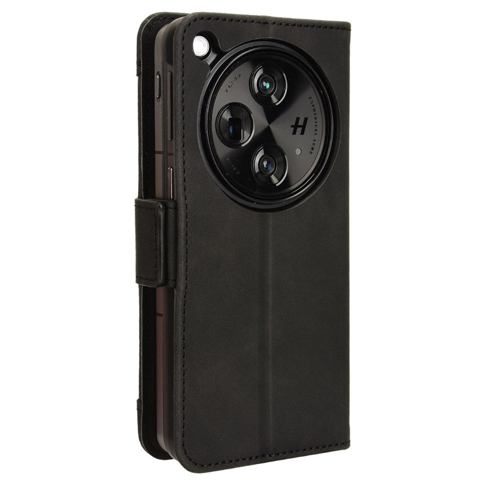 For Oppo Find N3 5G / OnePlus Open PU Leather Protective Case Card Holder Stand Flip Cover