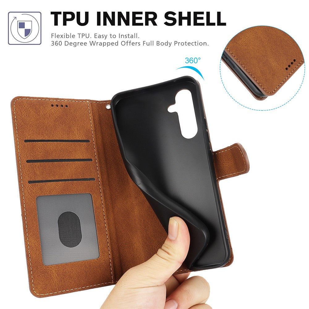Til Samsung Galaxy A15 5G Læderpung Etui Flip Telefon Cover