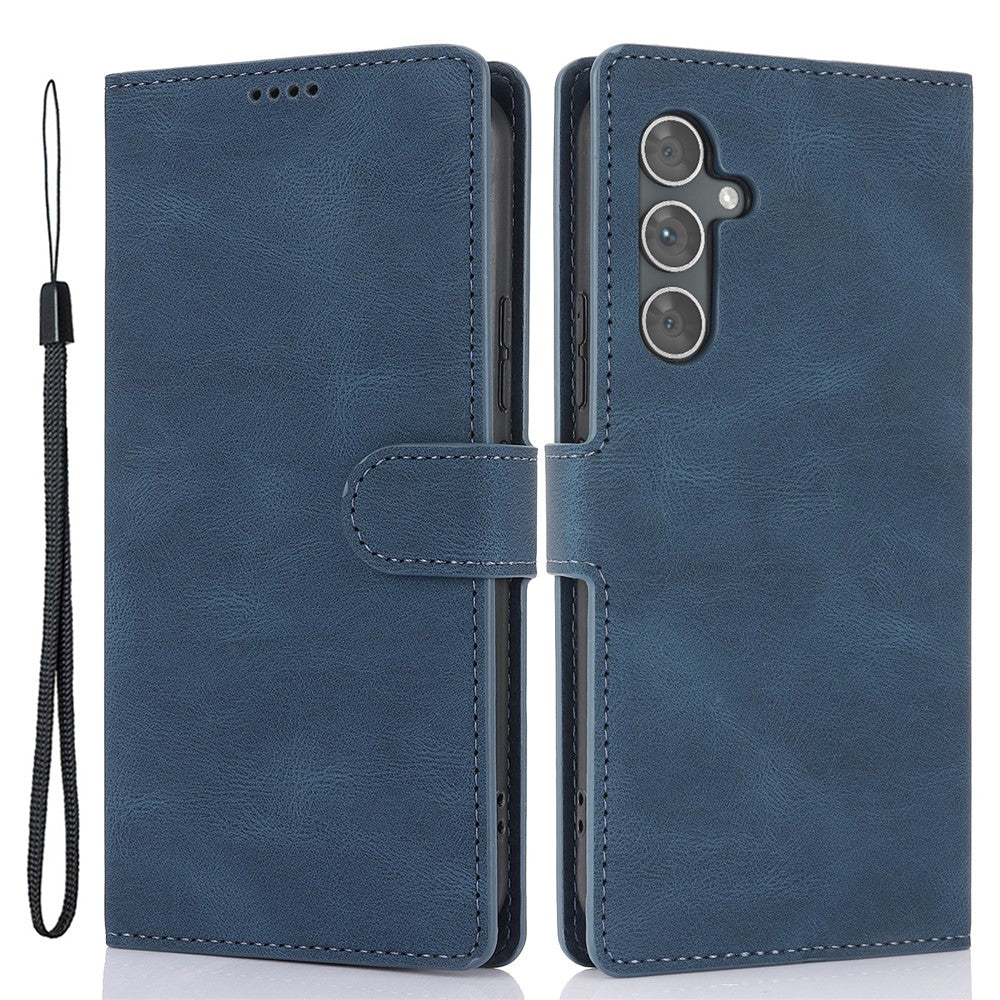 For Samsung Galaxy A25 5G (Global) (161.0 x 76.5 x 8.3mm) Classic Leather Phone Case Wallet Stand Cover