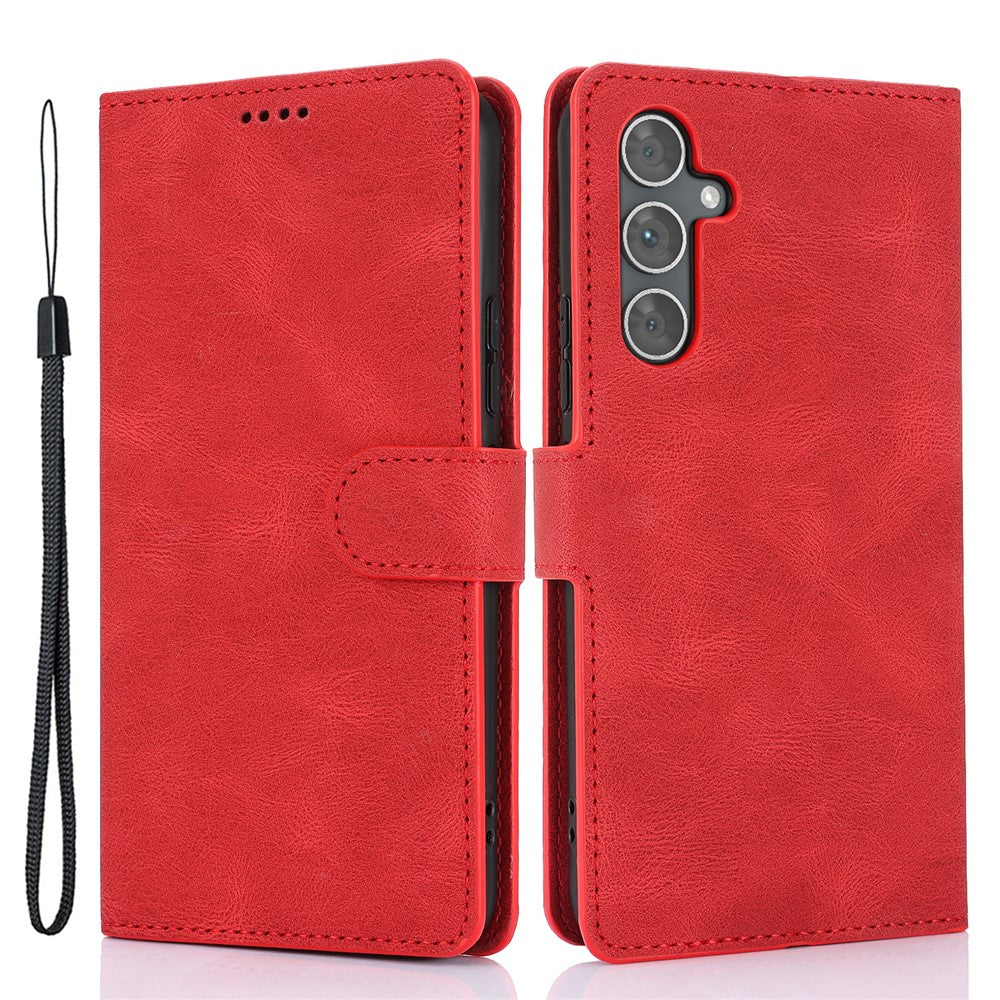For Samsung Galaxy A25 5G (Global) (161.0 x 76.5 x 8.3mm) Classic Leather Phone Case Wallet Stand Cover
