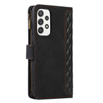 For Samsung Galaxy A73 5G Cell Phone Case Anti-drop 9 Card Slots Wallet Cover with Wrist Strap