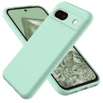 For Google Pixel 8a Cell Phone Case Soft Lining Scratch-proof Liquid Silicone Cover with Strap