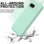 For Google Pixel 8a Cell Phone Case Soft Lining Scratch-proof Liquid Silicone Cover with Strap