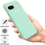 For Google Pixel 8a Cell Phone Case Soft Lining Scratch-proof Liquid Silicone Cover with Strap