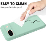 For Google Pixel 8a Cell Phone Case Soft Lining Scratch-proof Liquid Silicone Cover with Strap