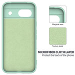For Google Pixel 8a Cell Phone Case Soft Lining Scratch-proof Liquid Silicone Cover with Strap