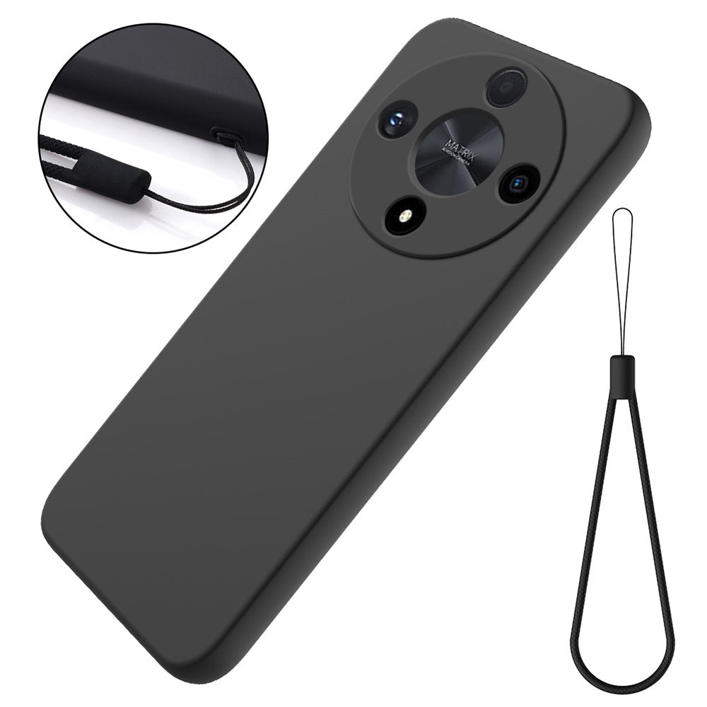 Til Honor Magic6 Lite 5G / X9b 5G etui Anti-fingeraftryk Flydende Silikone Blød Inderfor Smartphone Cover