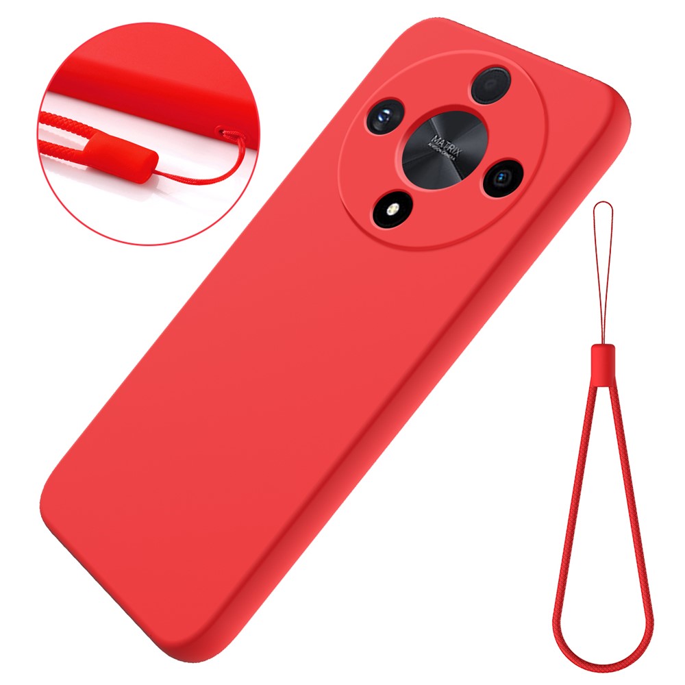 Til Honor Magic6 Lite 5G / X9b 5G etui Anti-fingeraftryk Flydende Silikone Blød Inderfor Smartphone Cover