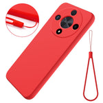For Honor Magic6 Lite 5G / X9b 5G Case Anti-fingerprint Liquid Silicone Soft Liner Smart Phone Cover