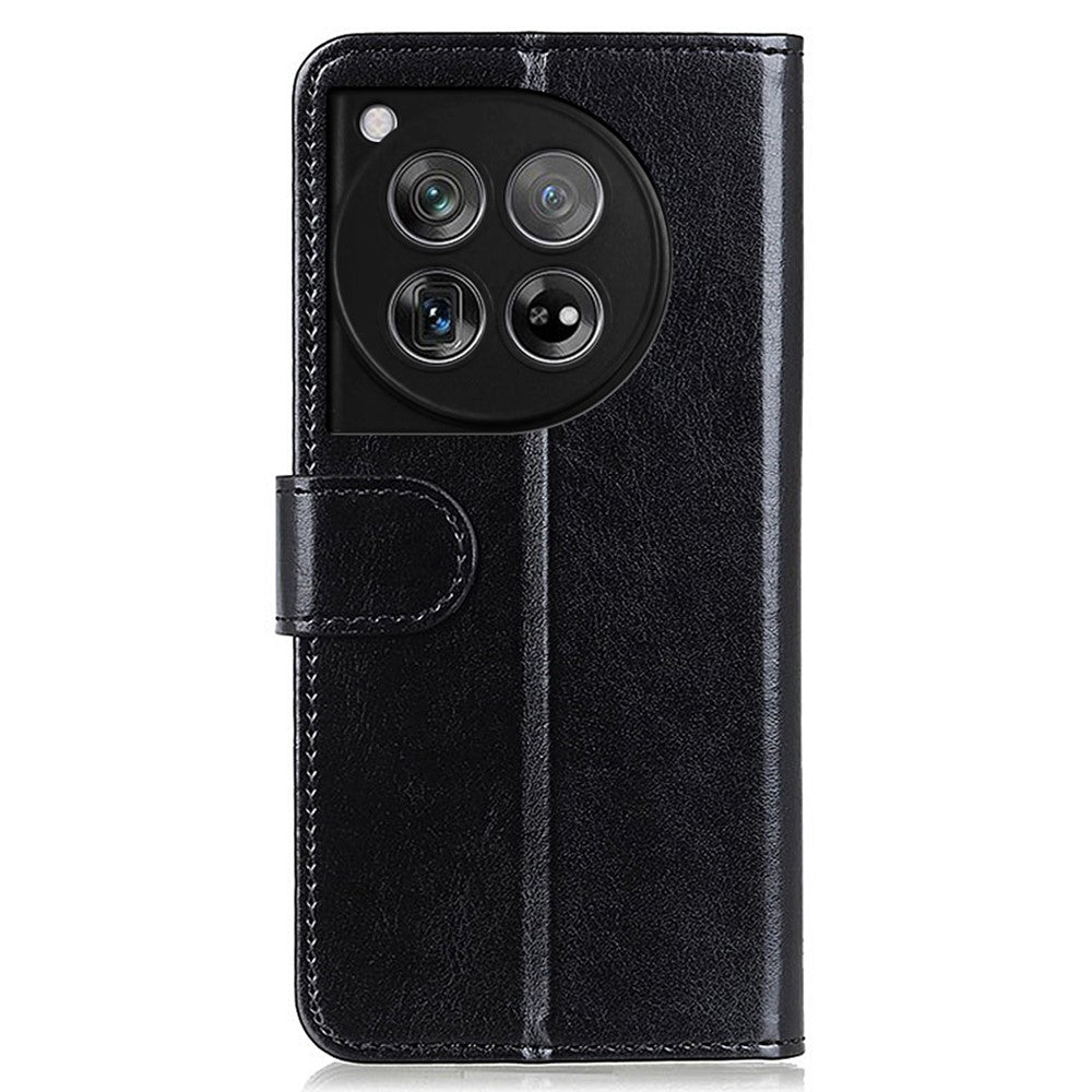 OnePlus 12 5G Flip Lädermobilskal Crazy Horse Mönster Design