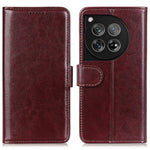 OnePlus 12 5G Flip Lädermobilskal Crazy Horse Mönster Design