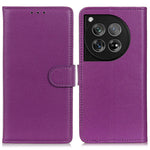 For OnePlus 12 5G Classic Litchi Grain Leather Case Phone Wallet Cover