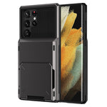 For Samsung Galaxy S24 Ultra Flip Card Holder Phone Case TPU+PC Cover