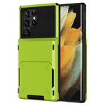 For Samsung Galaxy S24 Ultra Flip Card Holder Phone Case TPU+PC Cover