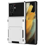 For Samsung Galaxy S24 Ultra Flip Card Holder Phone Case TPU+PC Cover