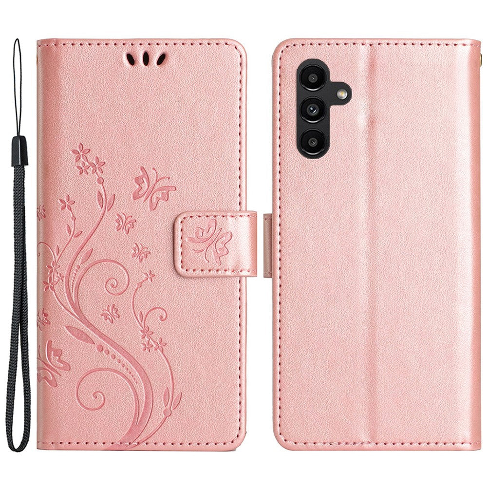 For Samsung Galaxy A55 5G Butterfly Leather Case Phone Cover with Stand Wallet