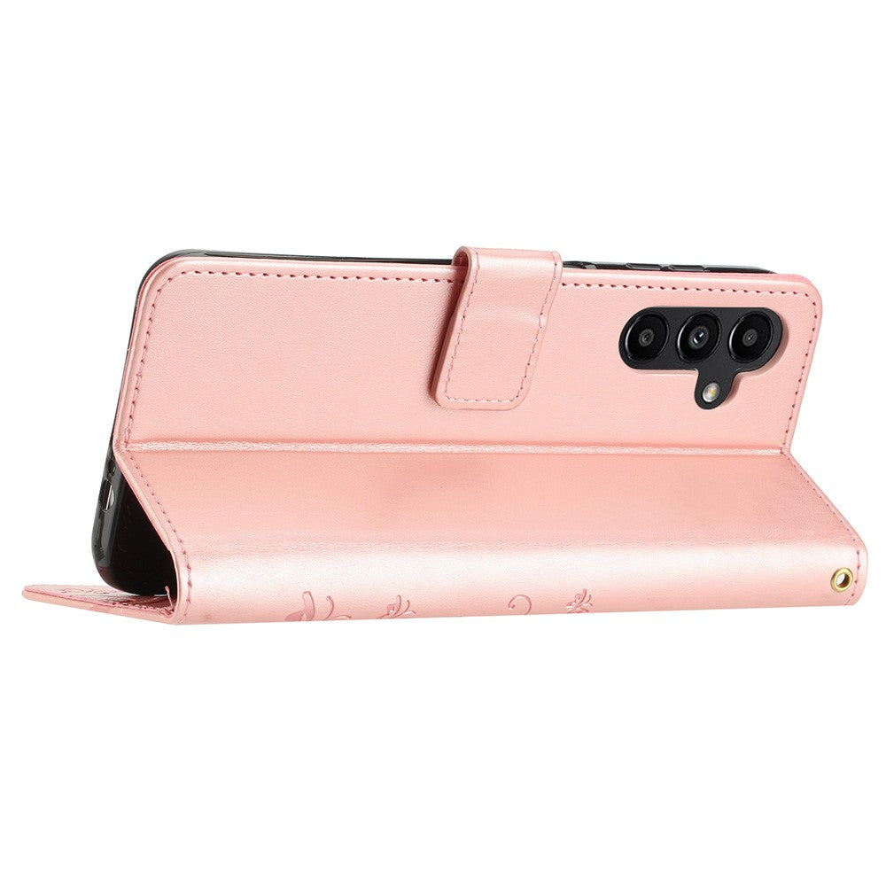 For Samsung Galaxy A55 5G Butterfly Leather Case Phone Cover with Stand Wallet