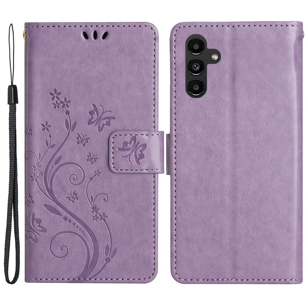 For Samsung Galaxy A55 5G Butterfly Leather Case Phone Cover with Stand Wallet