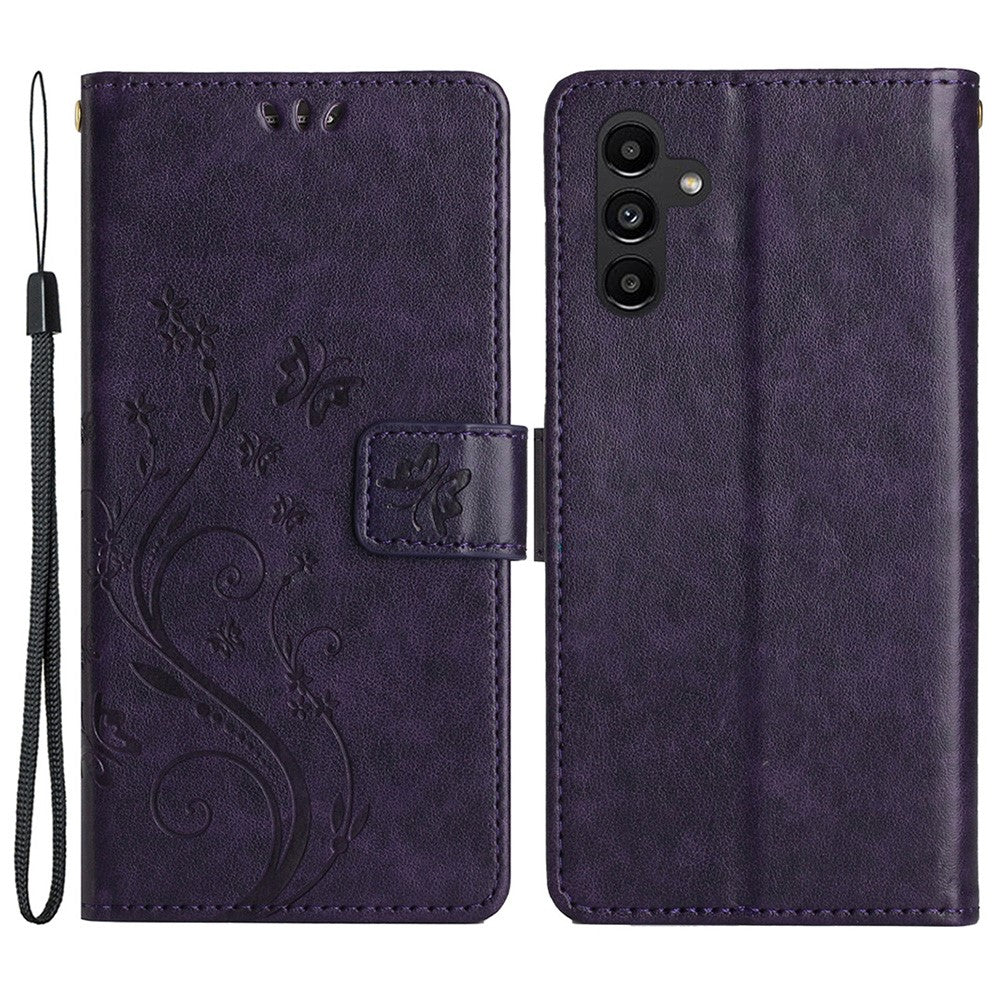 For Samsung Galaxy A55 5G Butterfly Leather Case Phone Cover with Stand Wallet