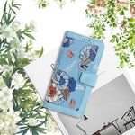 Til Samsung Galaxy A05 4G Blomsterlæderetui med kortholderstativ