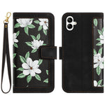 Til Samsung Galaxy A05 4G Blomsterlæderetui med kortholderstativ