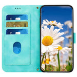 Samsung Galaxy A15 4G / 5G Läderfodral Blommigt mobilfodral med Kortplatser