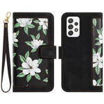 Til Samsung Galaxy A73 5G Læder Taske Kortlommer Telefon Cover Blomstermønster