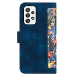 For Samsung Galaxy A72 4G / 5G Flower Print Leather Case Card Holder Stand Cover