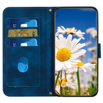 For Samsung Galaxy A72 4G / 5G Flower Print Leather Case Card Holder Stand Cover