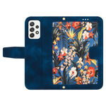 For Samsung Galaxy A72 4G / 5G Flower Print Leather Case Card Holder Stand Cover