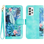 For Samsung Galaxy A72 4G / 5G Flower Print Leather Case Card Holder Stand Cover