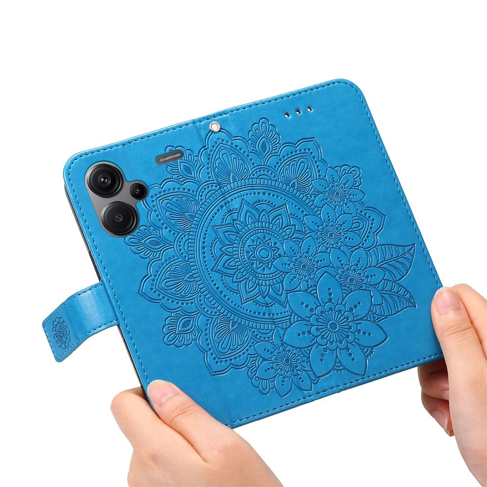 For Xiaomi Redmi Note 13 Pro+ 5G Case Floral Pattern PU Leather Wallet Stand Phone Cover