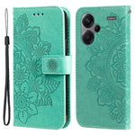 For Xiaomi Redmi Note 13 Pro+ 5G Case Floral Pattern PU Leather Wallet Stand Phone Cover