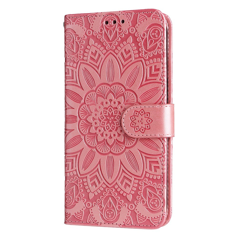 For Xiaomi Redmi Note 13 Pro+ 5G Leather Case Wallet Cover Stand with Strap, Sunflower Pattern