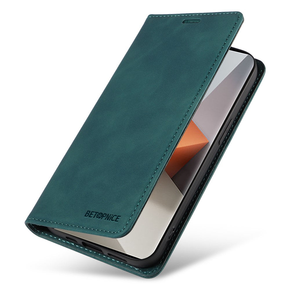 BETOPNICE 003 för Xiaomi Redmi Note 13 Pro+ 5G Plånboksfodral RFID-blockerande läderfodral