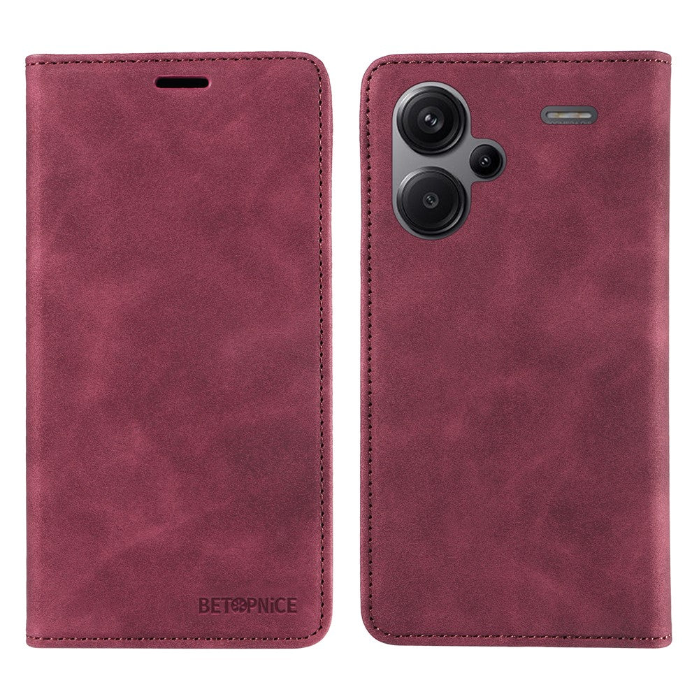 BETOPNICE 003 för Xiaomi Redmi Note 13 Pro+ 5G Plånboksfodral RFID-blockerande läderfodral