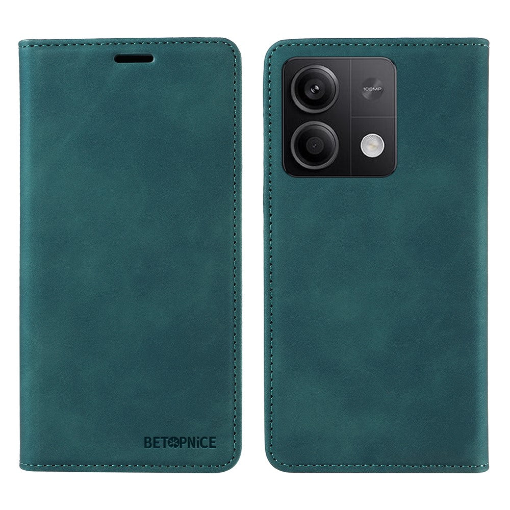 BETOPNICE 003 för Xiaomi Redmi Note 13 5G Läderfodral RFID-blockerande stativplånbok