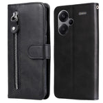 For Xiaomi Redmi Note 13 Pro+ 5G Case Stand Calf Texture Leather Cover Zipper Wallet