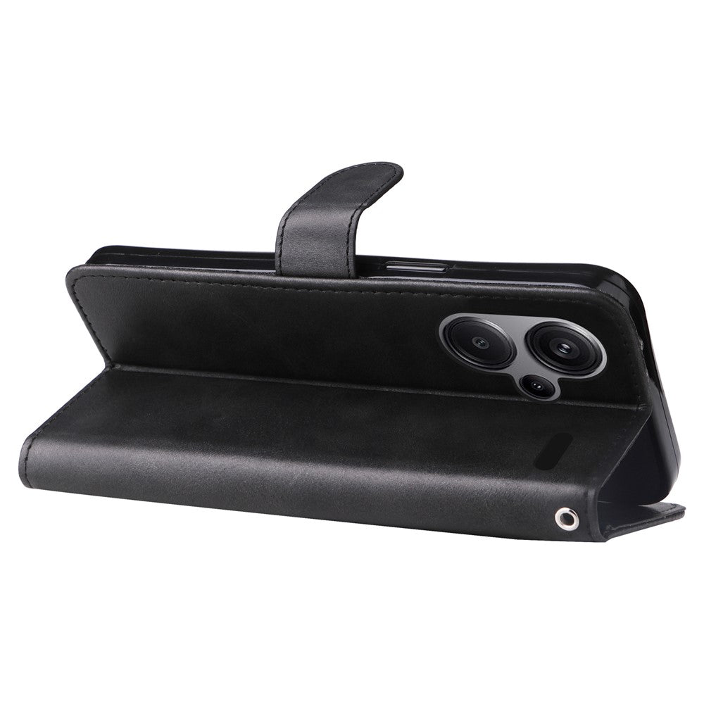 For Xiaomi Redmi Note 13 Pro+ 5G Case Stand Calf Texture Leather Cover Zipper Wallet
