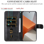 For Xiaomi Redmi Note 13 Pro+ 5G Case Stand Calf Texture Leather Cover Zipper Wallet